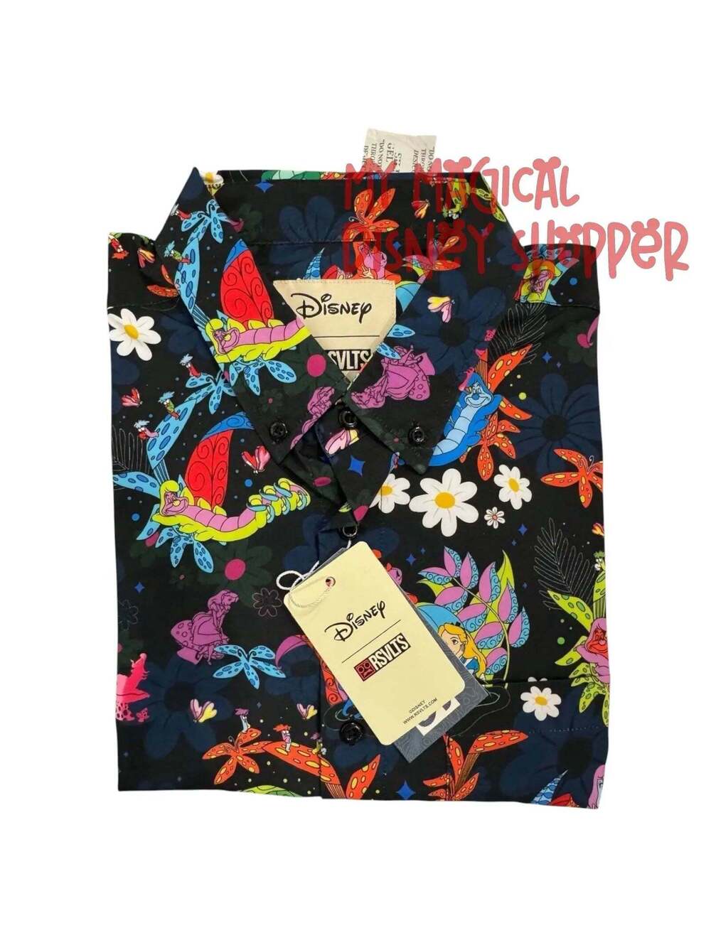 Disney x RSVLTS Alice in Wonderland Button-Down Shirt – Caterpillar Adult Medium